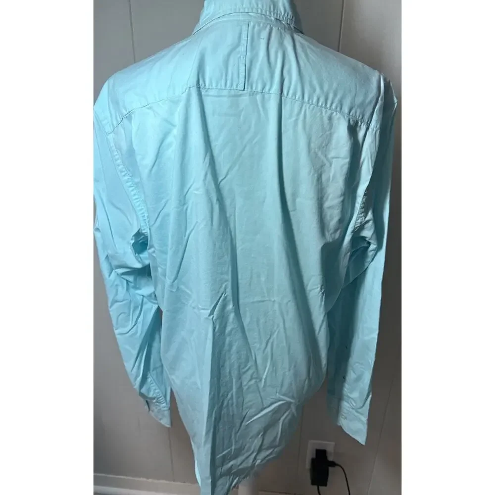 Banana Republic Shirt Mens Large Nantucket Blue 100% Line Camden Fit XX